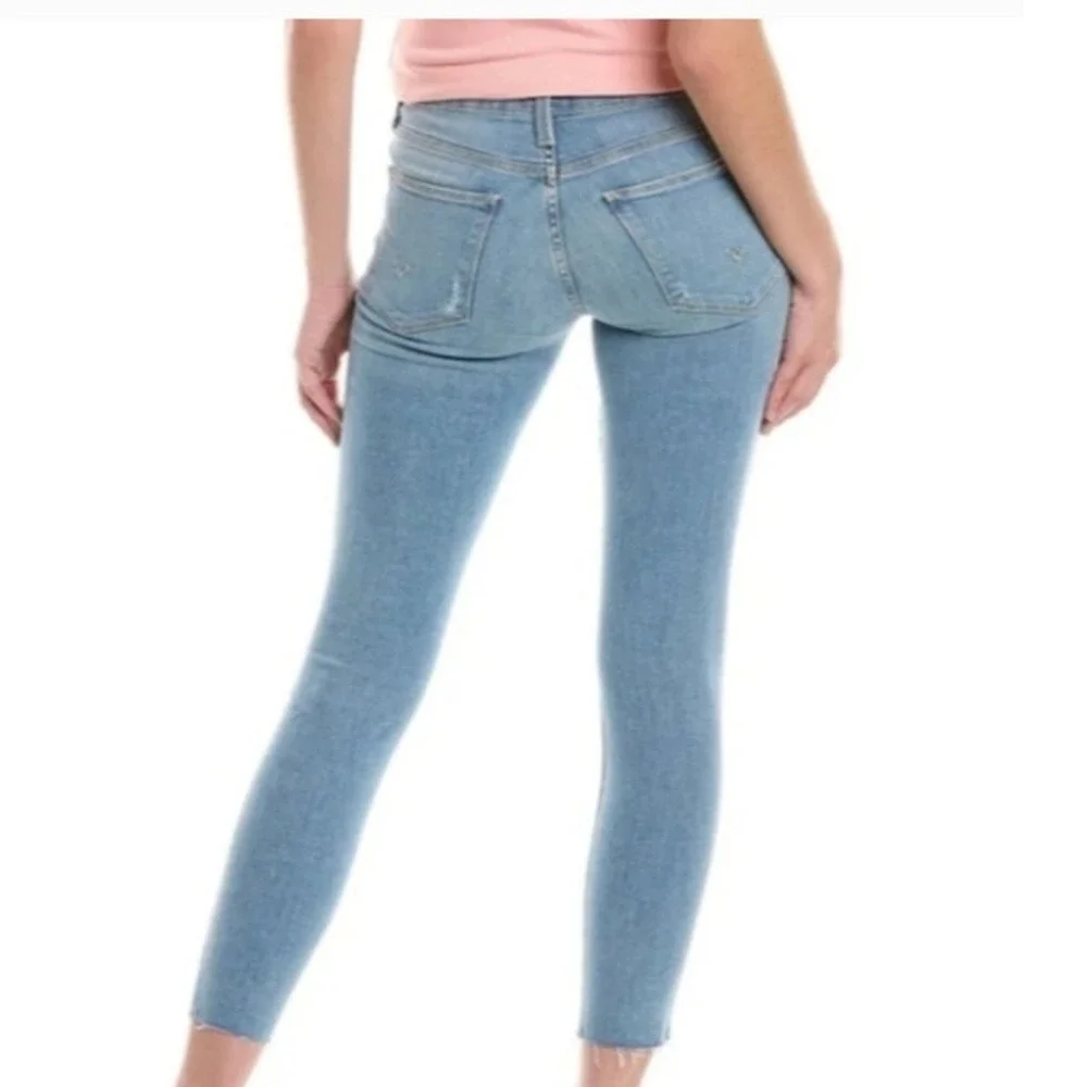 Hudson Women's Natalie Mid Rise Jeans Sz 30 Iona Distressed Raw Edge Grunge NWT